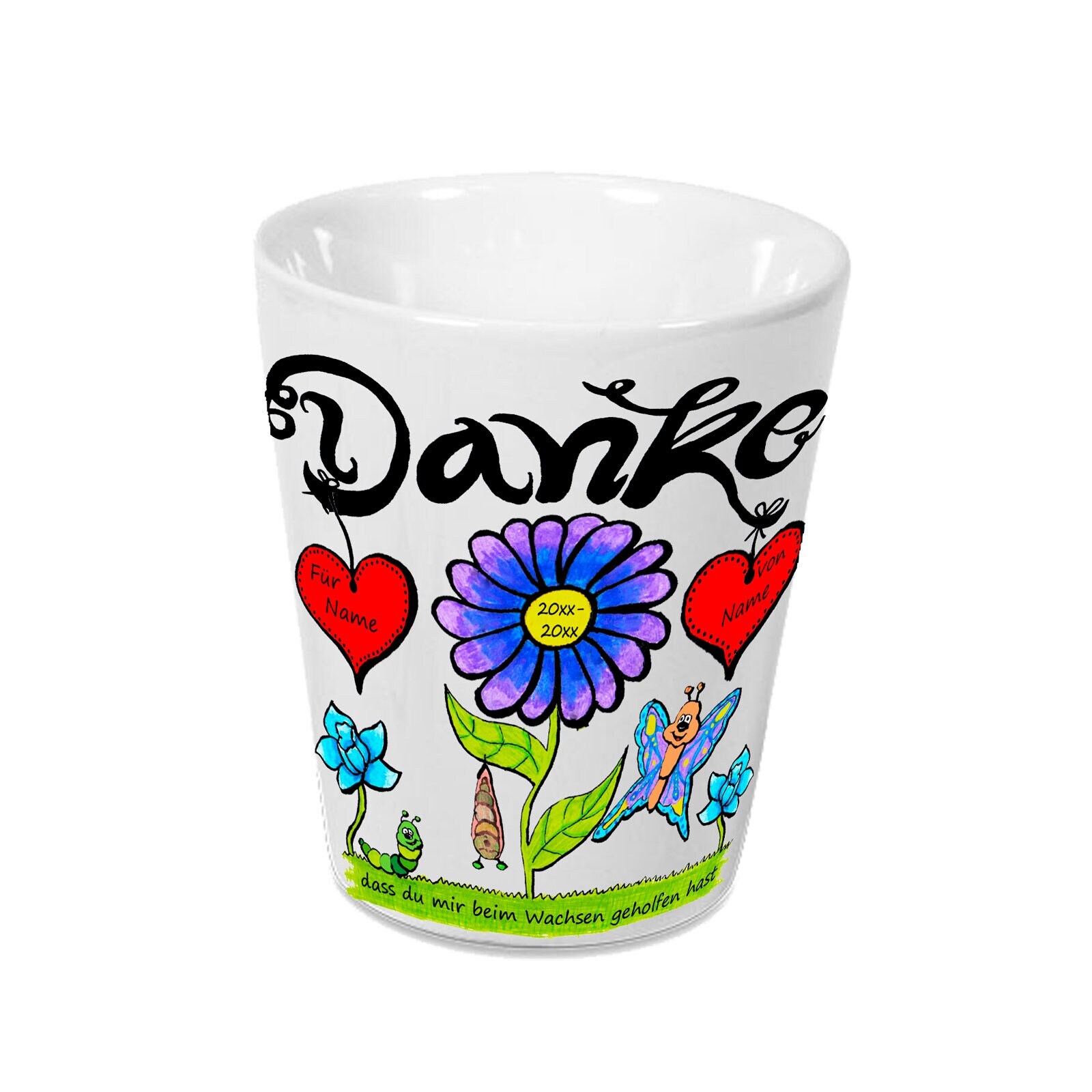 FLOWER POT personalized "Thank you for helping me grow" WITH NAME | Gift idea for kindergarten teacher, childminder