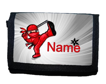 Children's wallet with name / ninja / wallet / customizable
