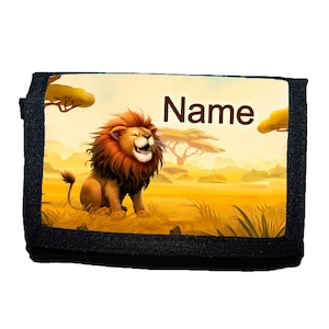 Kinder Geldbörse mit Name / Löwe / Geldbeutel / Personalisierbar