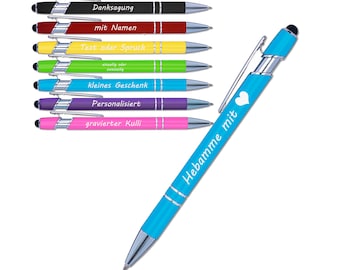 Midwife Gift with Heart | Midwife Gift | Midwife Gift Idea | Engraved Ballpoint Pen | Soft Touch