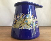 Vintage Enamel Milk Warmer, Turkish Coffee Pot, Ardati-Hazimek, Vintage Kitchen Decor