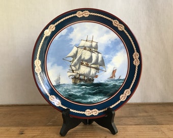 Vintage Royal Doulton Sailing Ships Plate, The Endeavour, Decorative Plate, Limited Edition, First Edition, Collector's Plate, Circa 1988