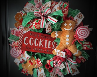 gingerbread wreath, christmas wreath, holiday wreath, christmas cookie wreath, best christmas wreath, best gingerbread wreath