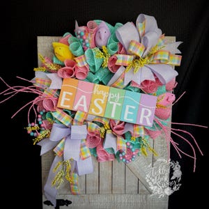 Easter wreath, best Easter wreath, Bunny wreath, Easter floral wreath, Marshmellow chicks, Spring Easter wreath
