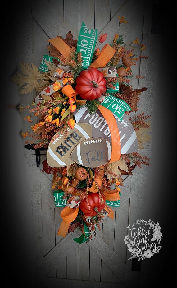 Fall football wreath, Football decor, Football swag, football wreath, BEST football wreath, wreath for fall, Fall is for football