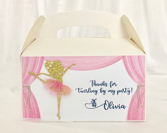 Cajas de regalo para fiesta de bailarina: temática de cumpleaños con tutú, juego de 6