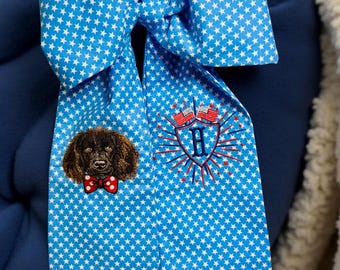 Custom Pet 4th of July Memorial Day Wreath Sash