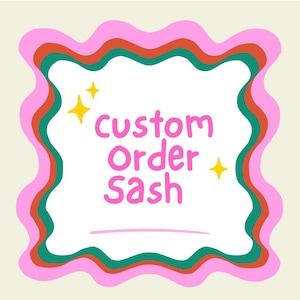 Custom Wreath Sash
