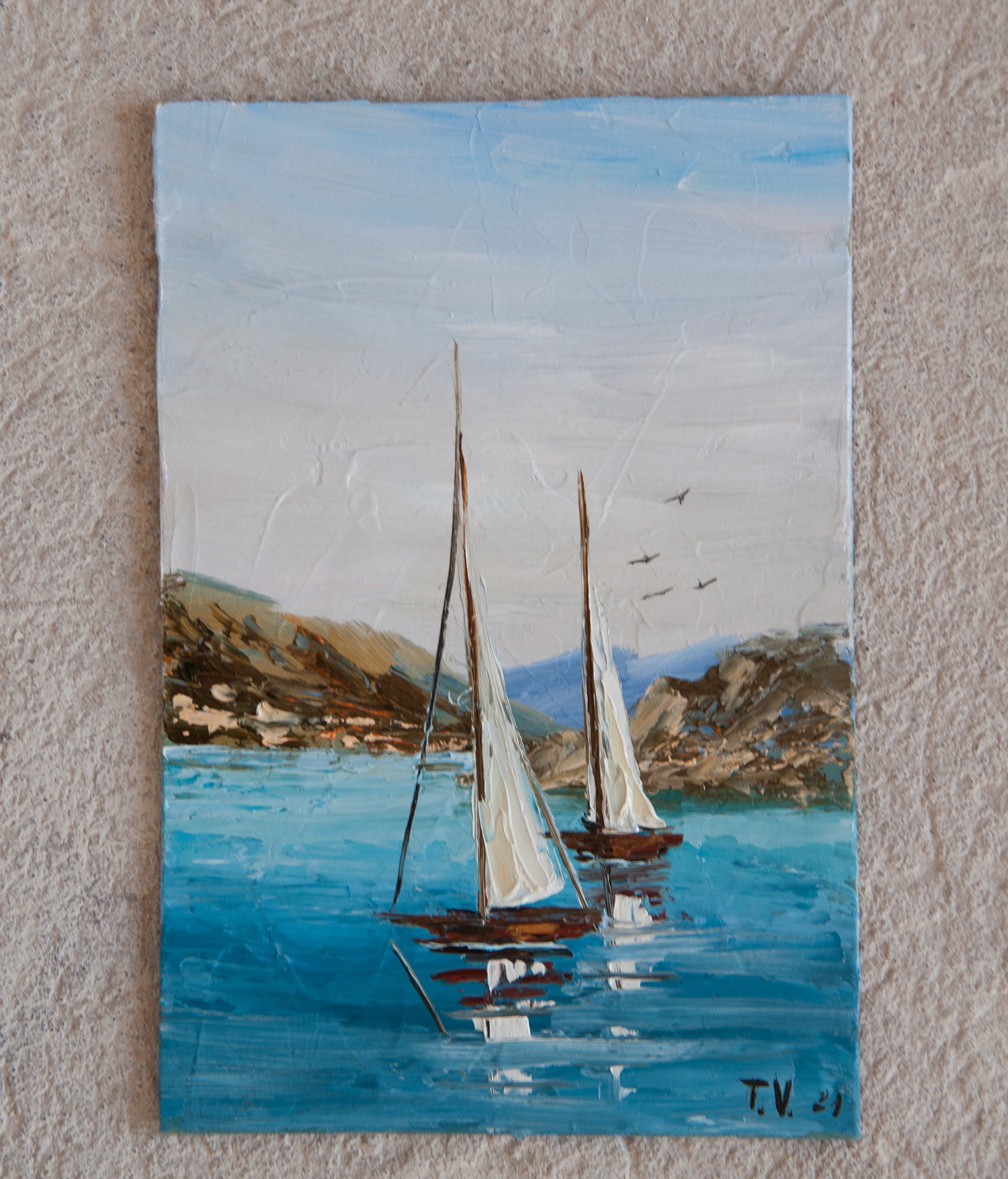 帆船 油絵 海 の 絵画 絵画 油絵 雪永幸美作 帆船 大海 荒波 最終価格 波