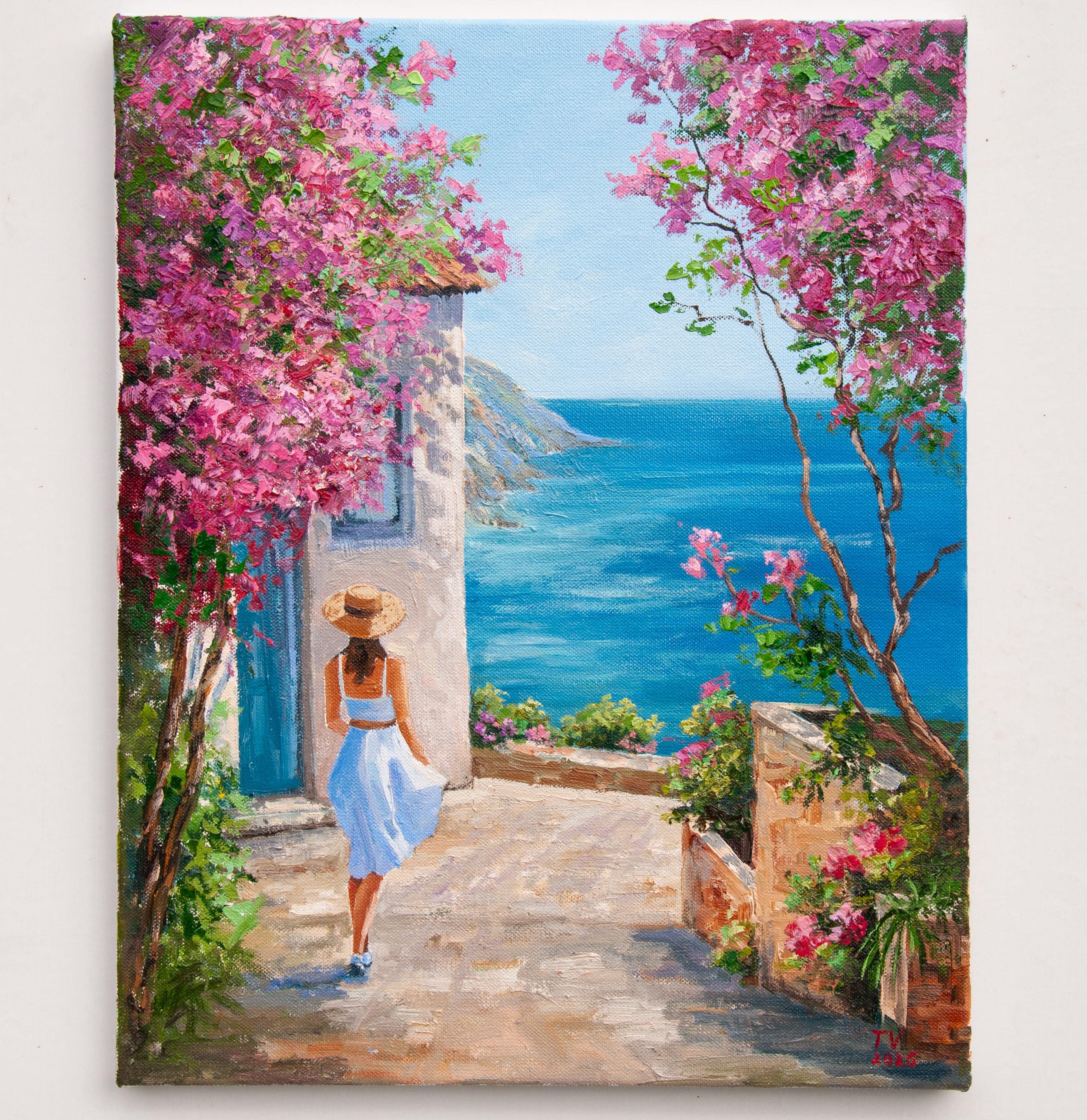 Bougainvillea oil paint - Etsy 日本