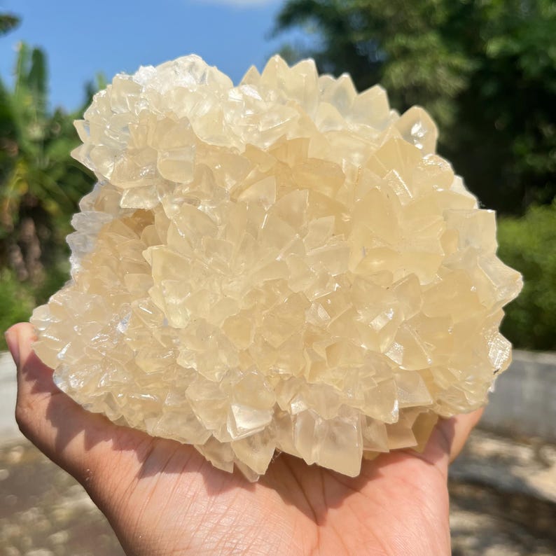Heavy Yellow Calcite Crystal | Natural Solar Plexus Healing Stone ...