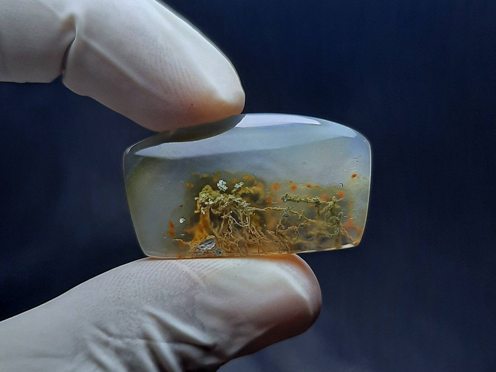 5 pcs Stunning Yellow Moss Agate Cabochon Indonesian Moss | Etsy