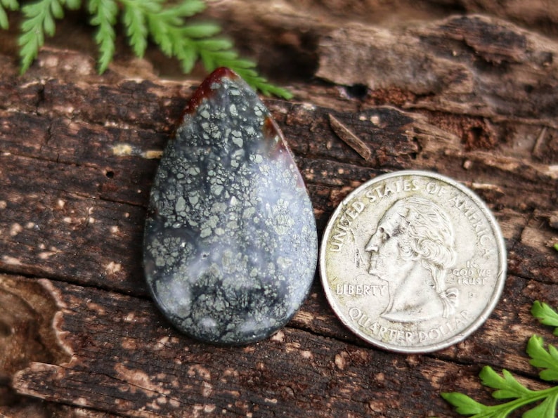 Pearshape Agate Marcasite Stone Cabochon Marcasite Teardrop