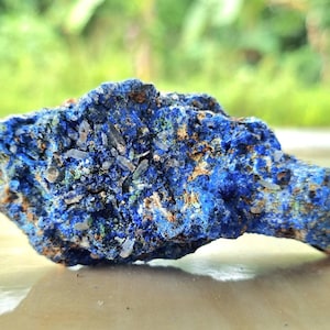 Blue Azurite Crystal Specimen - Azurite Malachite Cluster Stone 123 grams