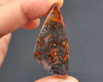 Gerogeous Red Marcasite Stone Cabochon - Indonesian Marcasite Stone