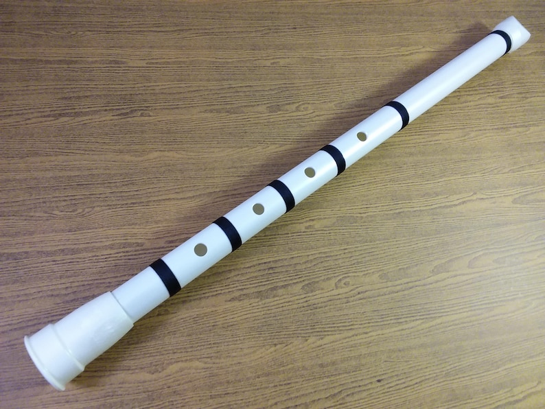 PVC Shakuhachi japanische Flöte 18 in D weiße Perle Farbe Etsy
