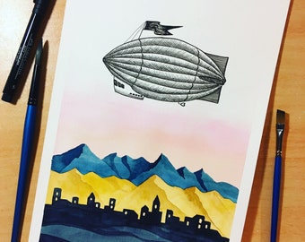 Zeppelin Silhouette Etsy