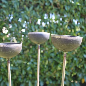 Set of 3 cups, plant stakes/supports/rain catchers/bird feeder image 2