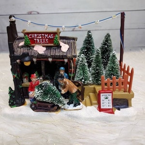An Outdoor Old fashion Christmas Tree Cuttings Stand Shoppe Yesteryear Holiday