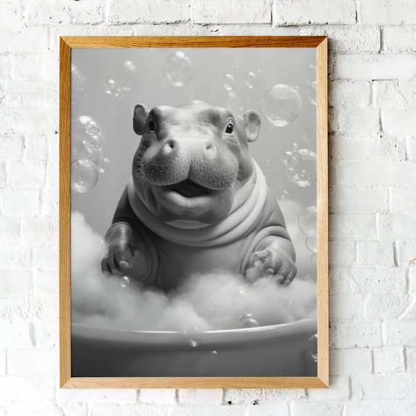 Hippo Art Etsy