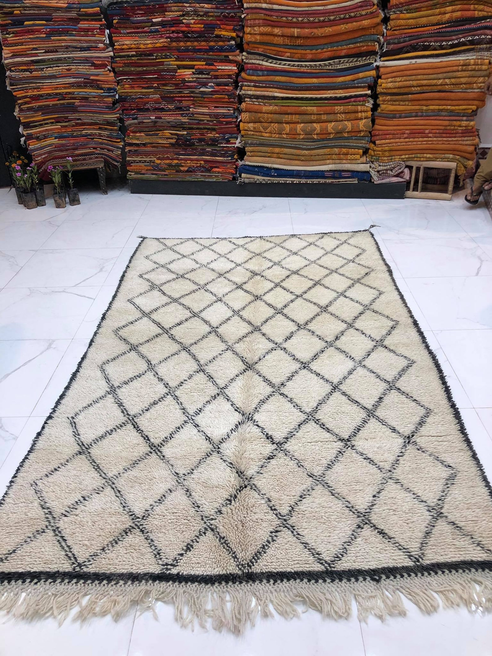 Beni ourain Moroccan handmade Beni Ourain wool berber carpet Etsy