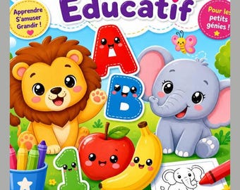 250 activités d'apprentissage pour enfants | Cahier d'exercices préscolaire imprimable | Alphabet, chiffres, formes et PDF à colorier