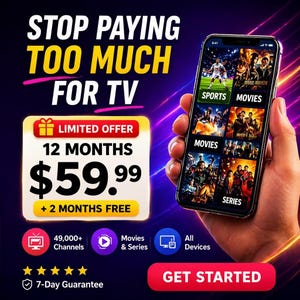 Serviço de configuração de streaming para Android TV e modelo IPTV (Download digital)