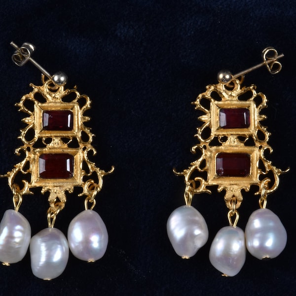 Tudor Ruby Earrings.