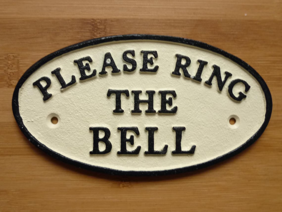 Please Ring the Bell Sign FREE DELIVERY Hand Painted Wallgate - Etsy