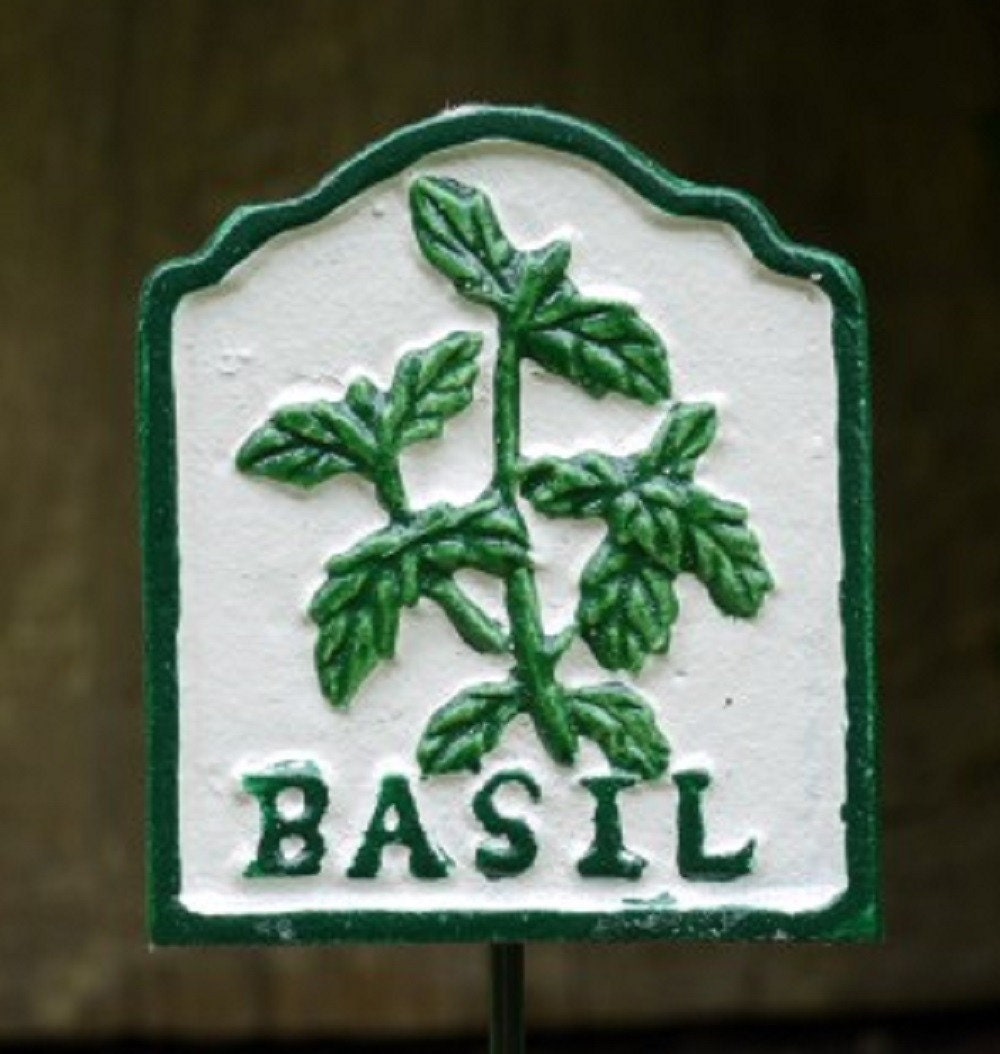 Herb Markers X 12 Cast Iron Garden Plaques on Stakes Hand Etsy UK