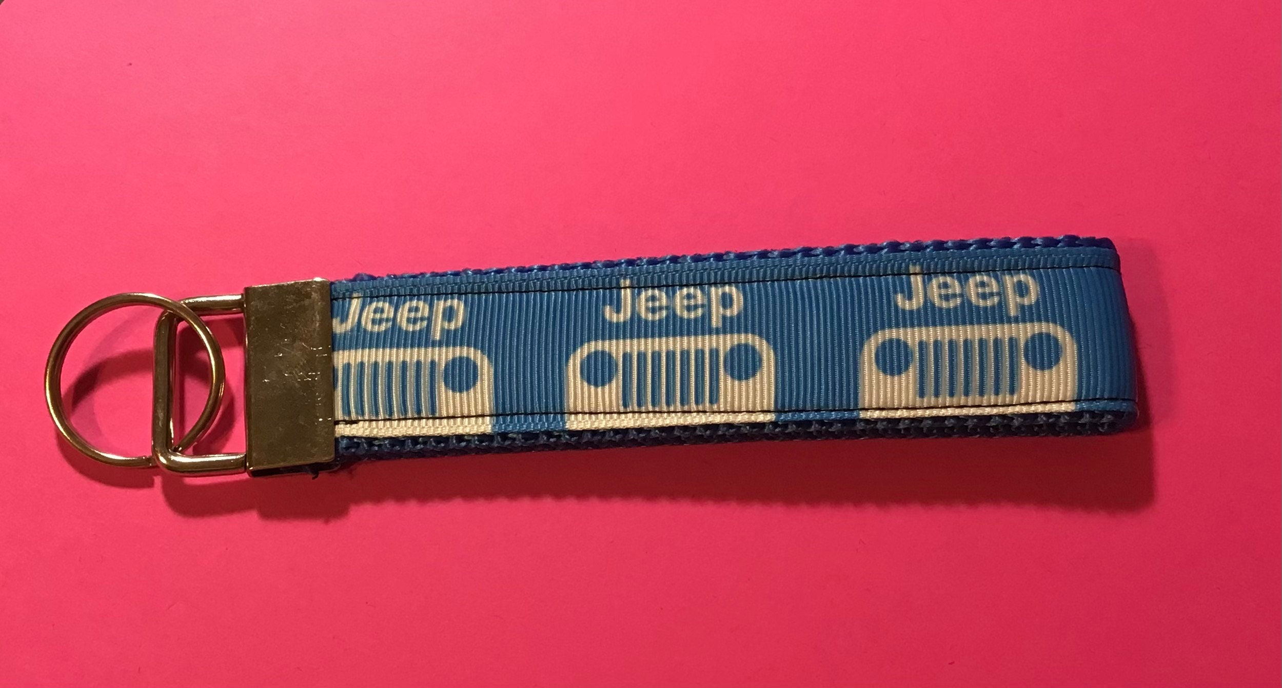 Jeep Ribbon Nylon bing Keychain Etsy