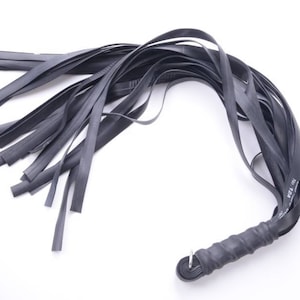 The Boss Whip/Flogger made from bicycle tube 60 cm long and 1 cm wide straps