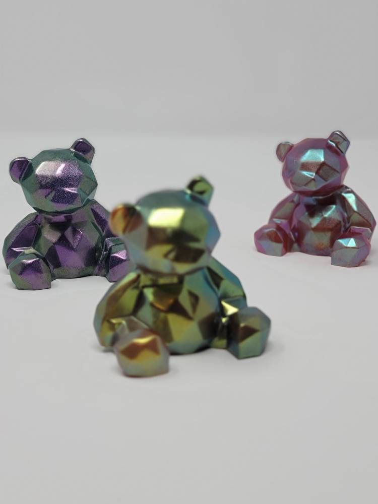 3D Bear Resin Molds , Geometric Bear Silicone Mold , Teddy Bear Making ,  Animal Resin Mold , Craft Making 