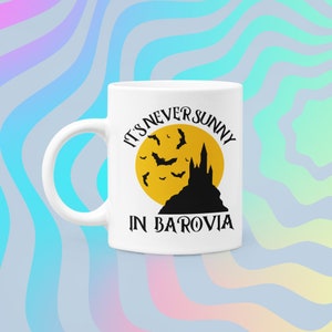 Dungeons and Dragons I It&#39;s Never Sunny In Barovia Mug | DnD Curse of Strahd inspired Castle Drinking Cup Tea | Ravenloft Geek Gifts Him Her