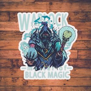 Adesivo classe Warlock / Adesivo DnD / Dungeons and Dragons Stazionario / Scheda personaggio / Regalo DM / Adesivi TTRPG