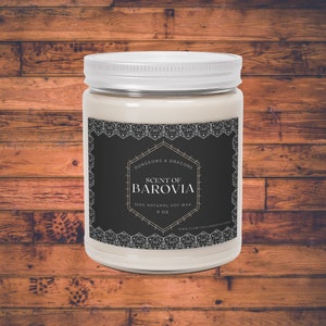 BAROVIA キャンドルの香り l ストラッドの呪いにインスパイアされた l 100% 天然大豆ワックス ビーガン l DnD ダンジョンズ アンド ドラゴンズ l 彼と彼女へのオタクギフト