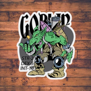 Adesivo DnD / Cartoleria Dungeons and Dragons / Scheda personaggio / Regalo DM / Adesivi TTRPG