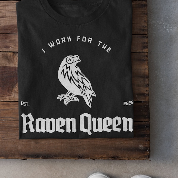 Raven Queen Dungeons and Dragons Warlock T-shirt | DnD Adventure Unisex Shirt | Eldritch Sugar Babe Fantasy TTRPG | Geek Gifts for Him Her