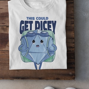GET DICEY T-Shirt l Dungeons and Dragons Inspired Unisex Shirt l Funny Fantasy Tee TTRPG l Dungeon Master Present l Geek Gift for Him Her