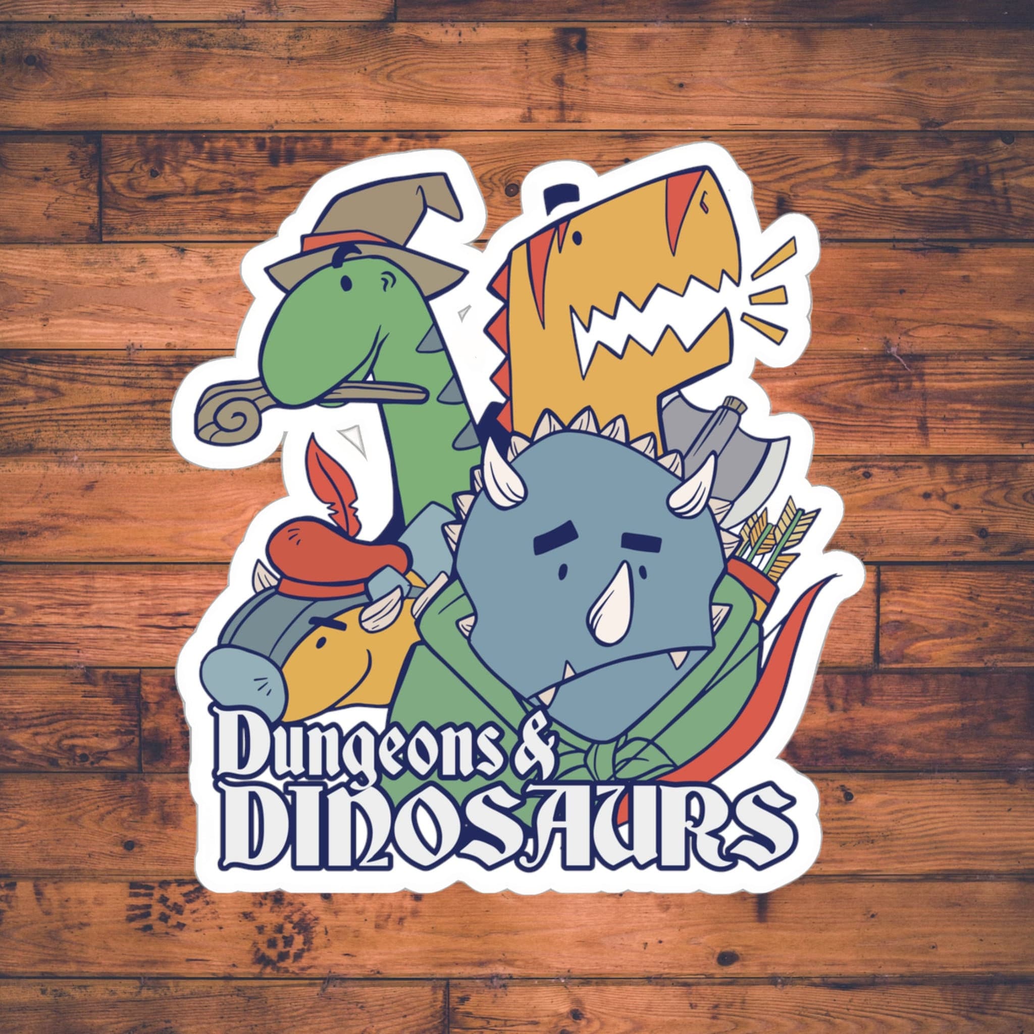 Dungeons and Dinosaurs | Dnd Sticker | Dungeons and Dragons Stationary ...