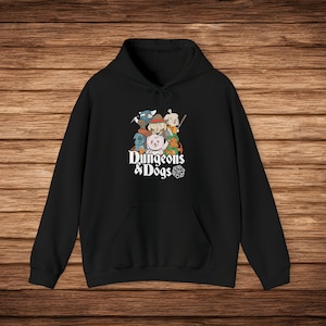 Dungeons and Dogs | Dungeons and Dragons Hoodie | Unisex DnD Sweatshirt | D&D Pullover | Geek Gift for Him Her