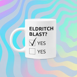 Eldritch Blast Dungeons and Dragons Warlock Mug | DnD Adventure Drinking Cup | Spell Class Fantasy TTRPG | Geek Gifts for Him Her
