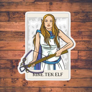 Adesivo Elfo / Adesivo DnD / Dungeons and Dragons Stazionario / Scheda Personaggio / Regalo DM / Adesivi TTRPG