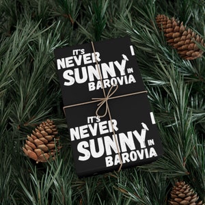 Dungeons and Dragons Curse of Strahd Gift Wrapping Paper Roll l DnD Christmas Birthday It&#39;s Never Sunny in Barovia Gift Wrap Paper Roll
