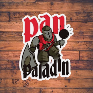 Adesivo classe Paladin / Adesivo Pan Paladin / Adesivo DnD / Dungeons and Dragons Stazionario / Scheda personaggio / Regalo DM / Adesivi TTRPG
