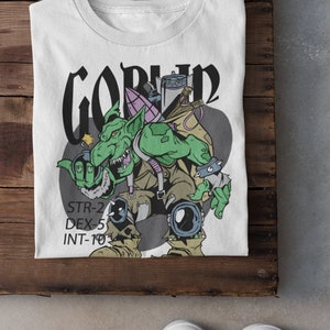 GOBLIN T-Shirt l Dungeons and Dragons Inspired Unisex Shirt l Funny Meme Fantasy Tee TTRPG l Dungeon Master Present l Geek Gift for Him Her