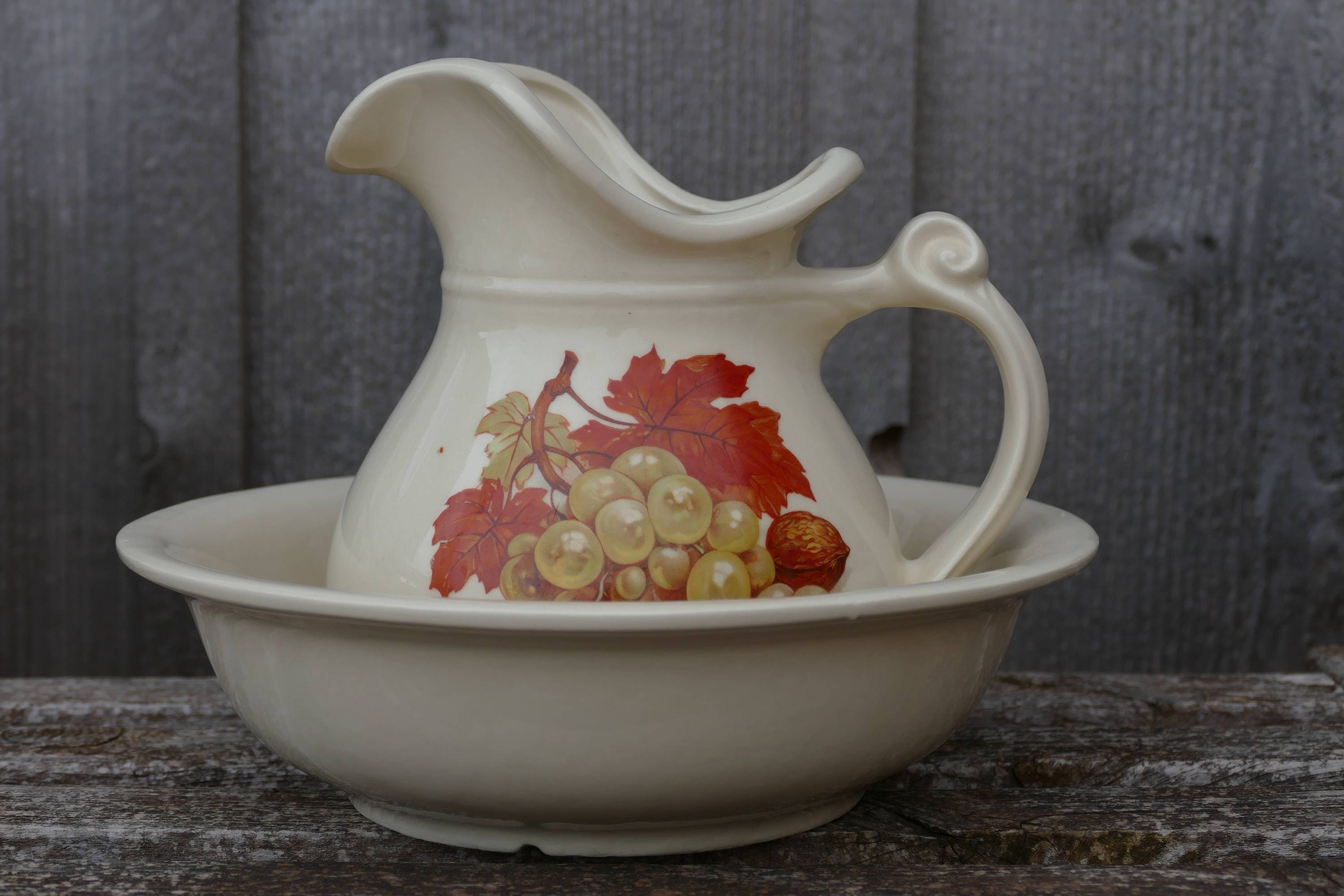 McCoy Harvest Pitcher and Bowl Set McCoy 7515 Pitcher and Etsy