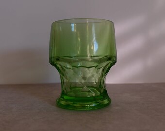 Green Depression Glass Juice Glass, Georgian Emerald Green Juice Glass, Vintage Juice Glass, Vintage Green Viking Glass Juice Cup,