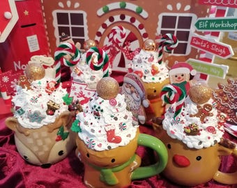 Weihnachtstassen Heiße Schokolade