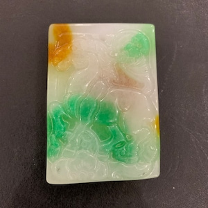 Chinesische Jade geschnitzt grünes Pferd Anhänger